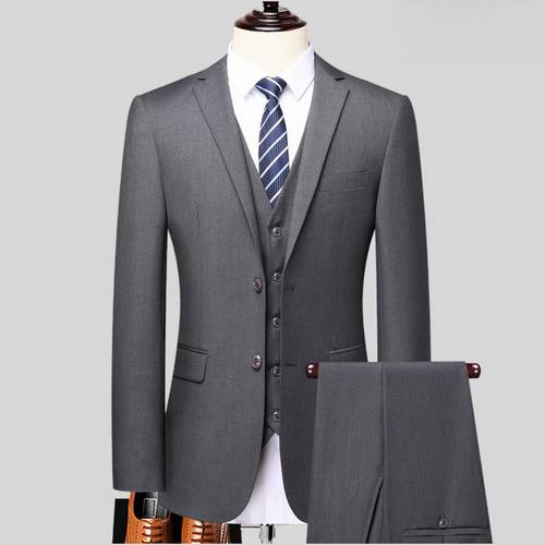 new mens suit professional jacket mens work professional navy blue gray two button formal suit