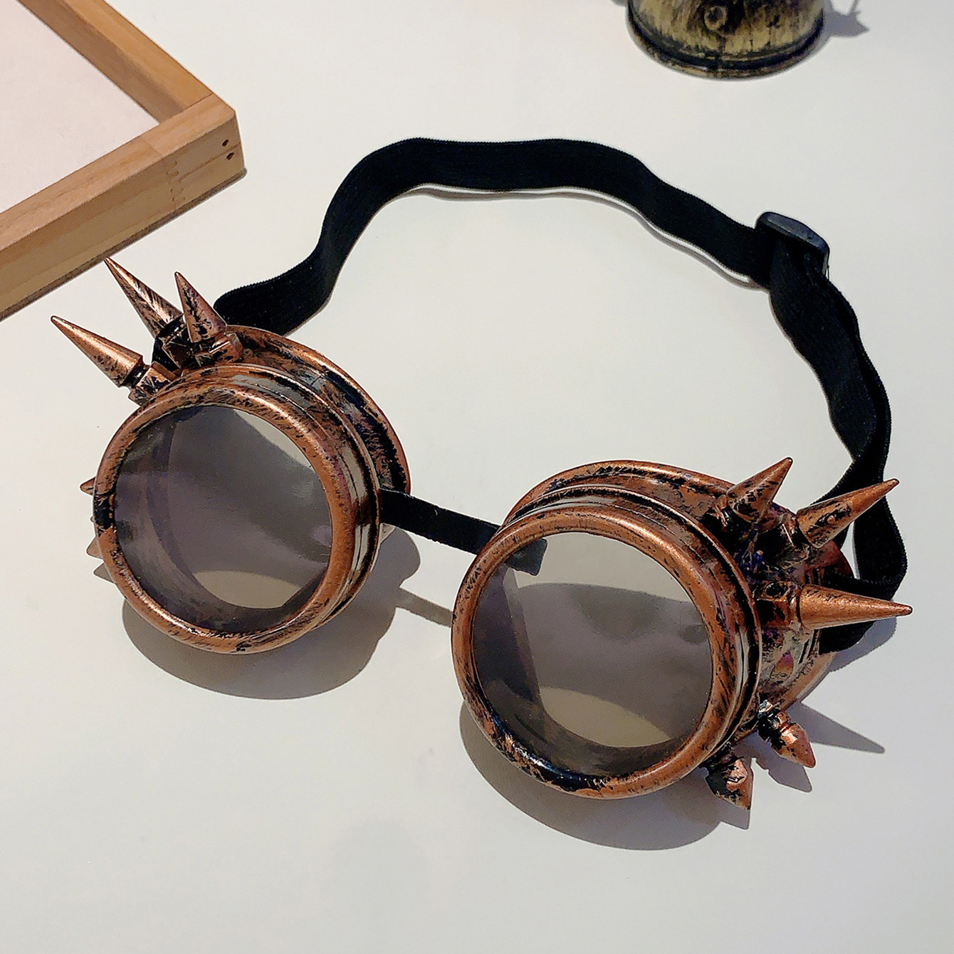 E-shop YMFASHION Retro Punk Dampfbrille - Übergroße Vintage Steampunk Brille für Damen & Herren, geeignet für Halloween-Kostüme, Cosplay-Requisiten,