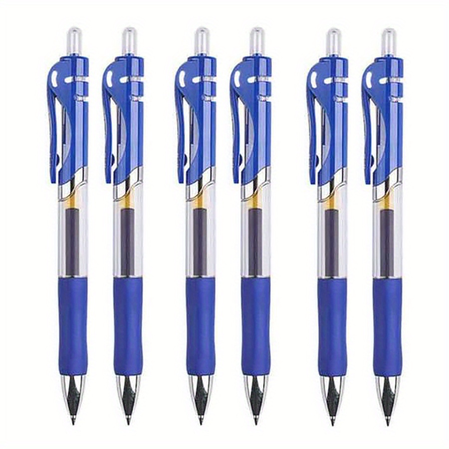 Image of 6pcs Neutral Pen Core 0.5mm Neutral Pen, Large Capacity Carbon 0.5mm Head Press Neutral Pen , Stationery Supplies