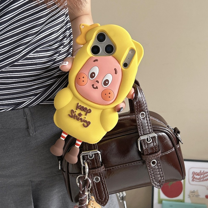 TEMU Phone Case: Original Christmas Long Leg Standing Star Person Phone Case For Iphone 12/13/14/15/16/17 Plus Pro Cute High Quality Silicone