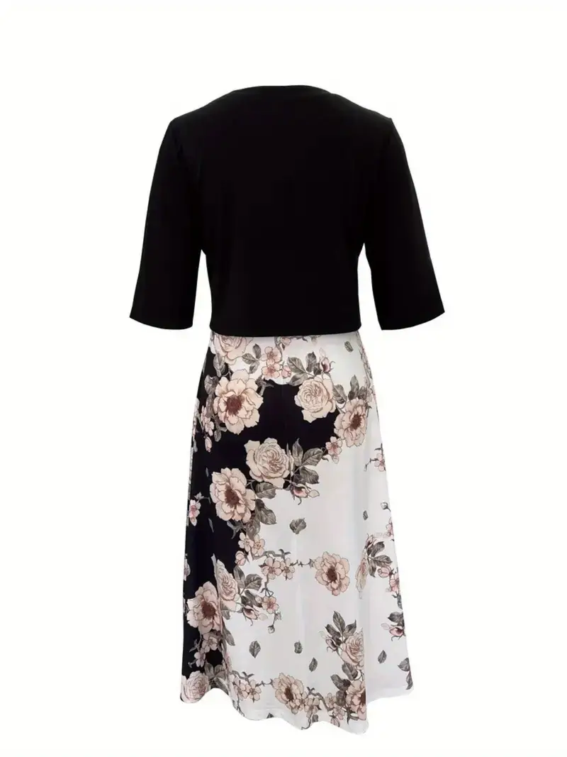 elegant floral print dress with ruched bust and off the shoulder sleeves casual yet sophisticated style for spring summer casual elegant attire floral print dress ruched detailing floral print dress Product details 10