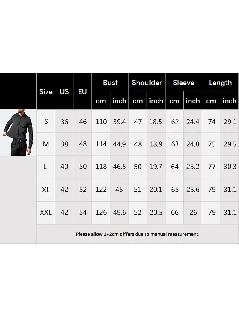 mens dress shirt long sleeve button turn - Temu mens dress shirt long sleeve button turn - Temu