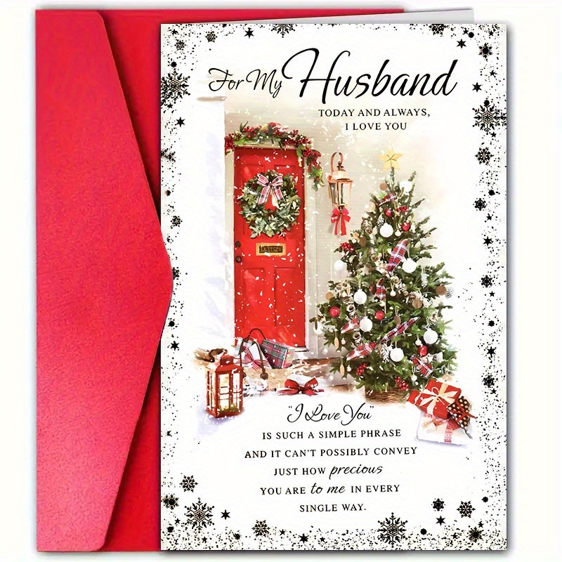 

1pc Christmas For Husband, 12cm X 18cm, Greeting , And Appreciation, , For 's Day, , ,