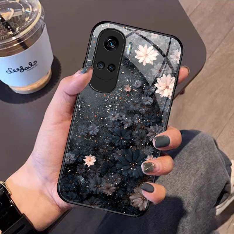 TEMU Phone Case For Honor 90 Lite X50i Hard Case Tempered Glass Shockproof Cover Lifelike Prints That Birthday Gift, Halloween Gift, Easter Gift,