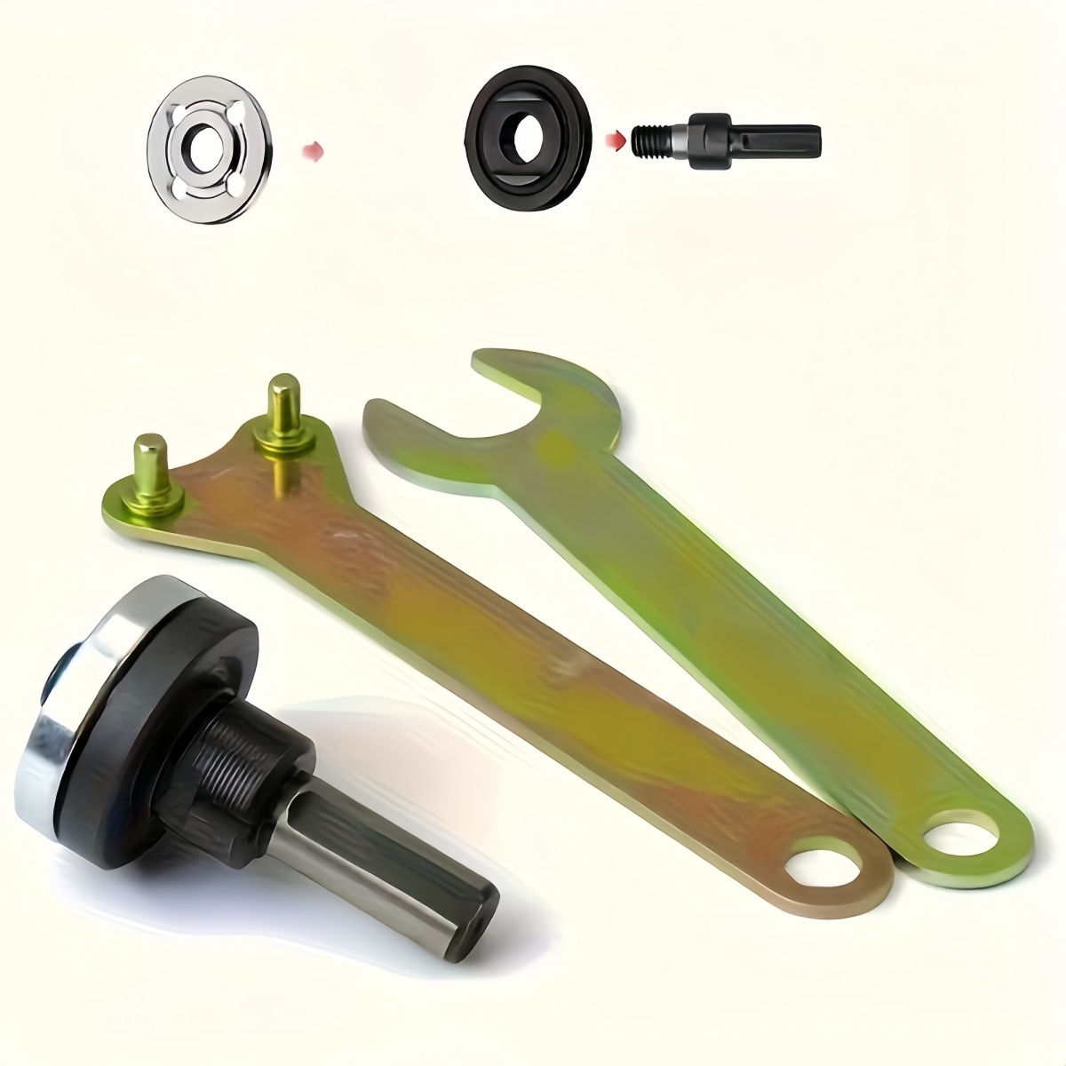 Image of 3pcs Angle Grinder Adapter Set, Ideal For Manual-to-electric Conversion, Multifunctional Tool Adapter, 10mm Metal Connecting Rod Set – Connecting Adapter, Tool Accessory