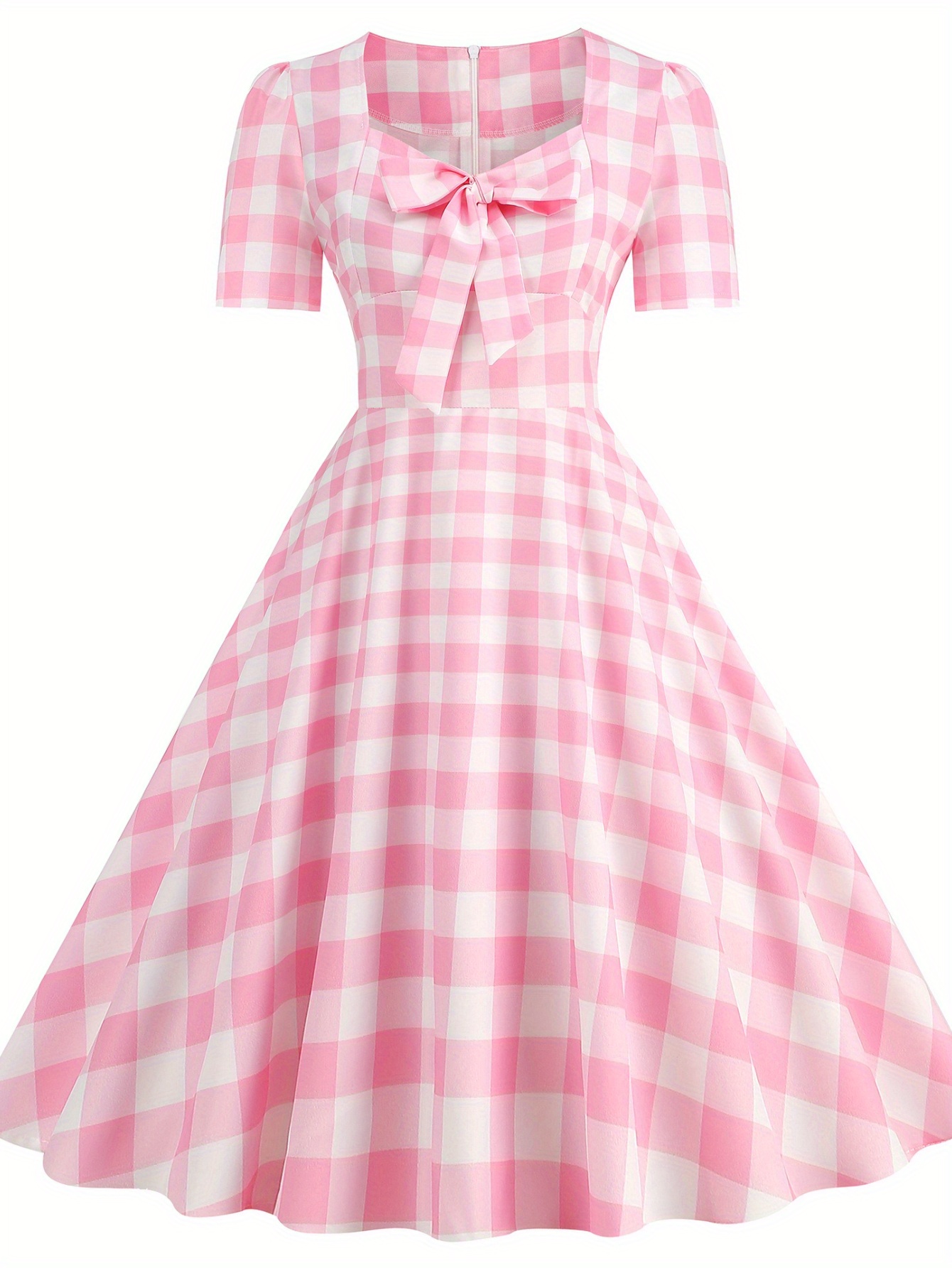 womens 1950s hepburn inspired vintage polka dot dress square - Temu Bahrain