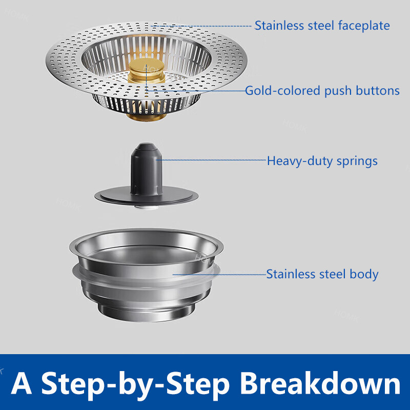 TEMU 1pc Kitchen Sink Drain Strainer Basket, Sink Strainer, Food Waste Collector, Mushroom Shape, Home Sink Accessory – Silvery