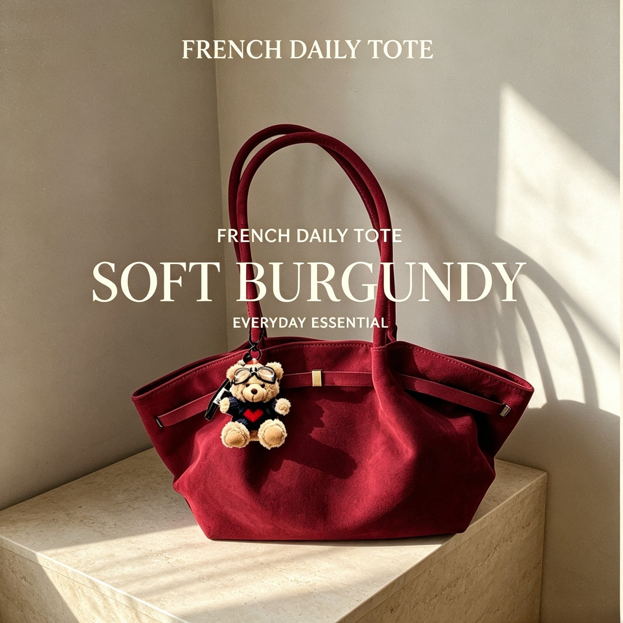 TEMU Women's Tote Bag, Vintage Suede Large Capacity Shoulder Bag, Expandable Wear-resistant Matte Suede Handbag For Business Travel, Daily , School,
