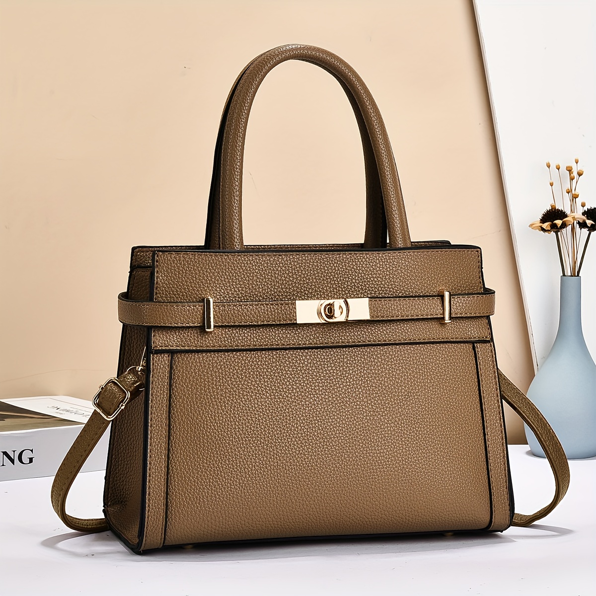 Image of Ladies' Handbag, New Fashionable Tote Bag, Lychee Pattern Women' Gift