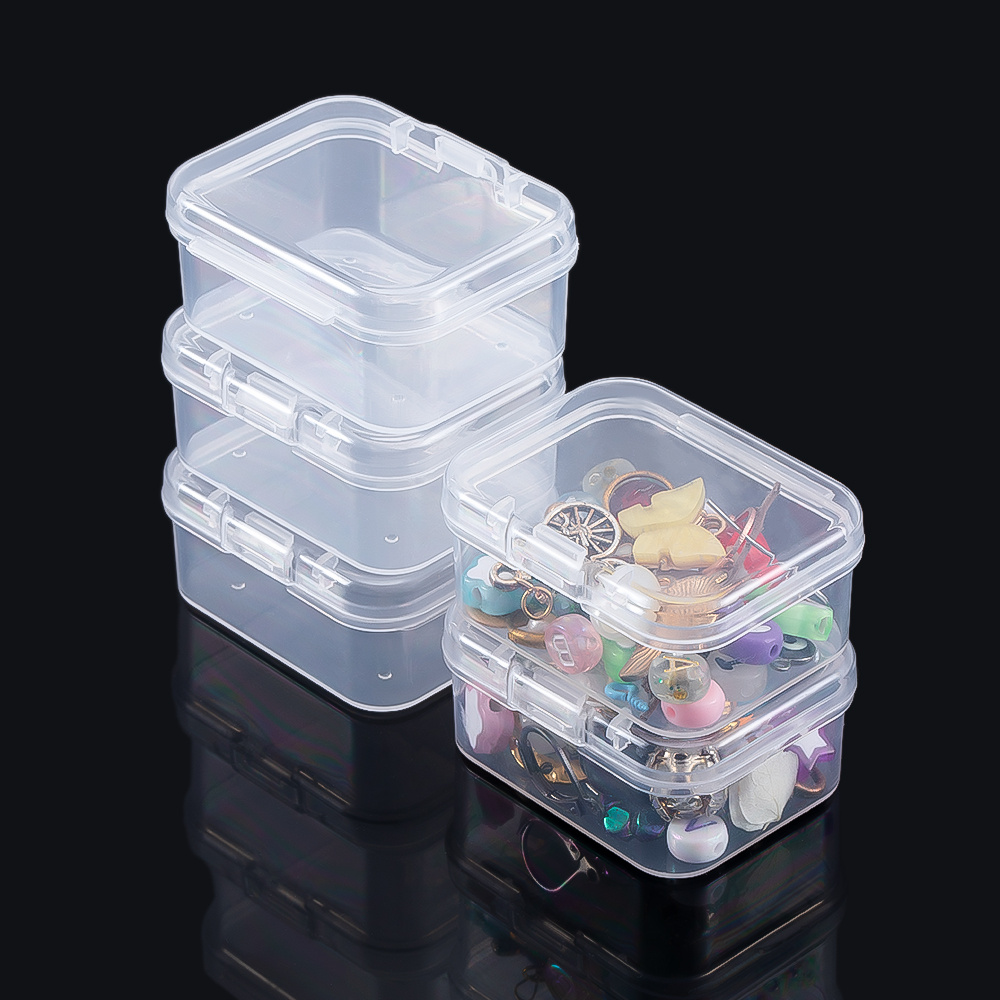 5 stück transparente leere kunststoffboxen deckel