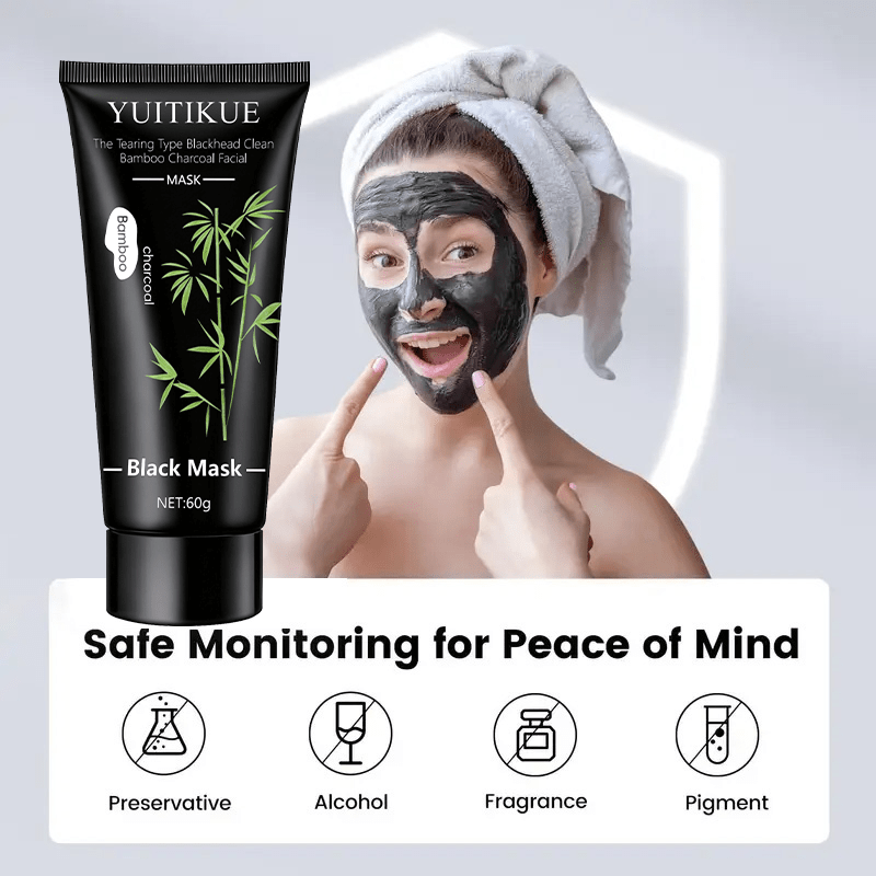 YUITIKUE Masque Charbon Purifiant Anti-Poils de Nez Type Déchirant - Nettoyage en Profondeur, Conception à Détacher, Doux pour Hommes & Femmes, Rafraîchissant & Non Irritant, Masque Spécial pour Poils de Nez & Visage, Tous Types Beige Clair, Dissolvant de Poils de Nez, Routine de Soin