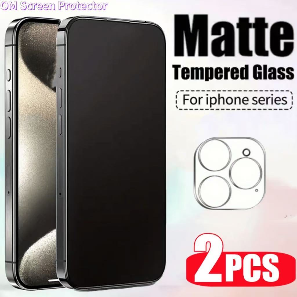 

A Frosted Privacy Tempered Glass Screen Protector With Lens Film For The 11/12/13/14/15/16/plus/pro/pro , Featuring A Matte , Privacy Protection, And Simple Installation.