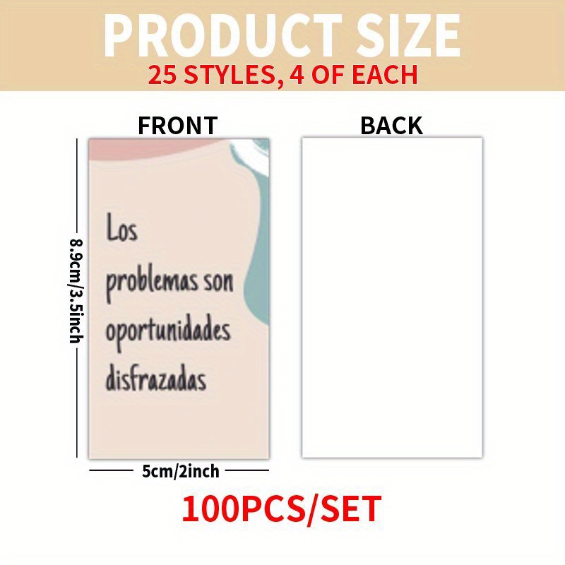TEMU Juego de 100 Tarjetas con Citas Inspiradoras Estilo Bohemio para y , Regalos para , de la y Pascua