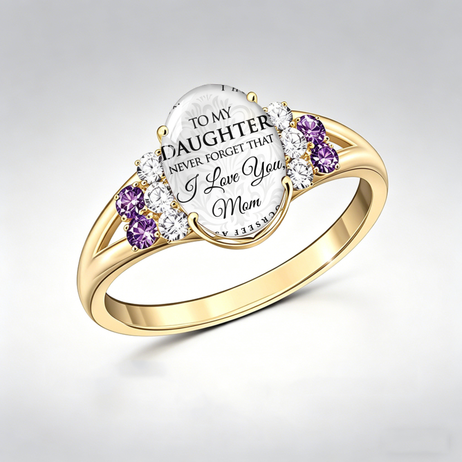 TEMU 1pc Heart Ring Love Ring Mother Daughter Ring Wavy Elegant And Minimalist Statement Ring Ring Jewelry Accessories Unique Jewelry Christmas Gifts
