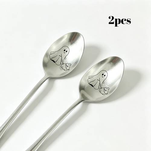 item picture walking dog pattern stainless spoon featuring a small and cute halloween gift spoon party gift suitable for stirring coffee dessert spoon ice cream spoon unique holiday gift