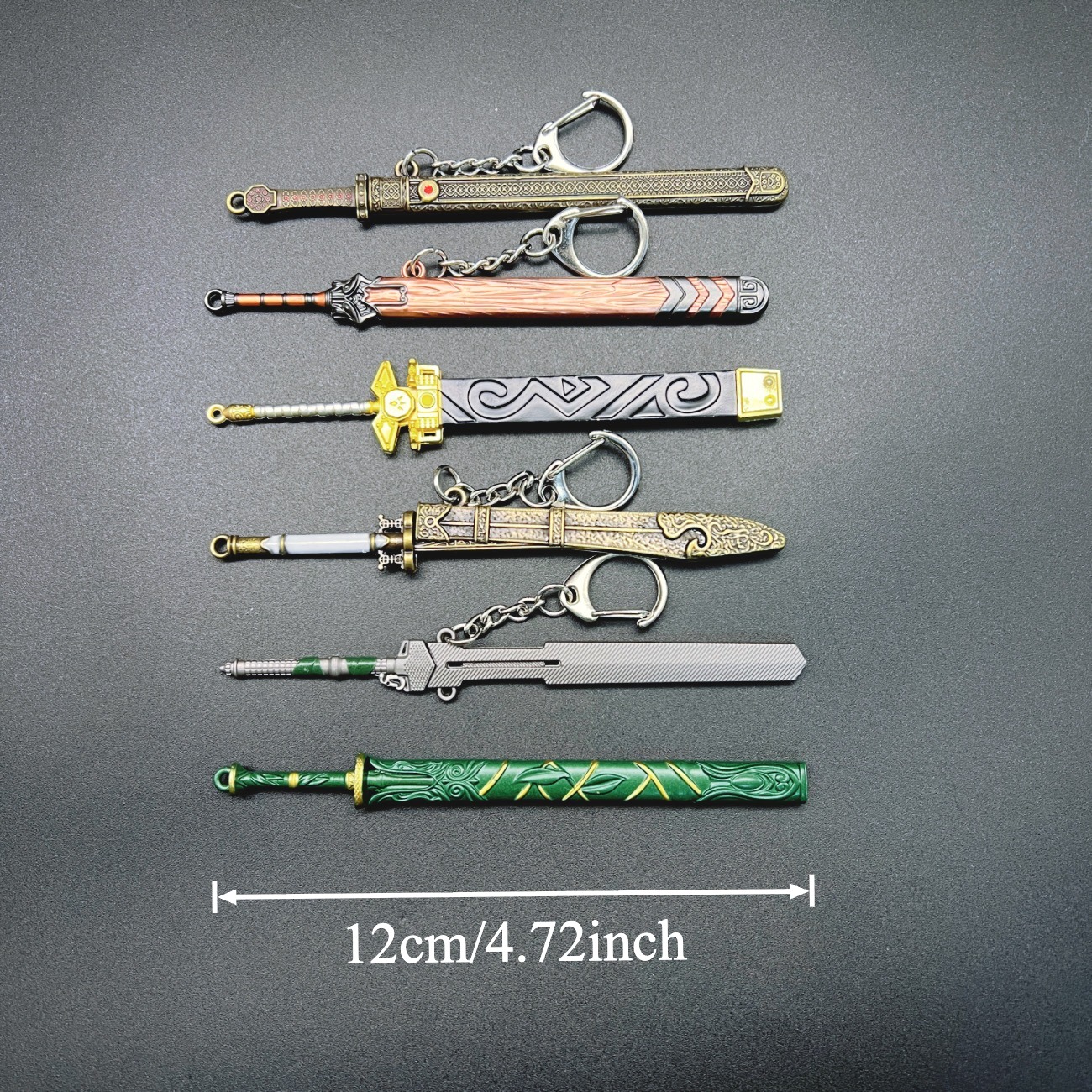 6pcs Mini Anime Alloy Figurine Keychains - Collectible Chibi-Style Character Models, Hand-Painted Style (Mass Produced Suitable for Collectors), Durable Alloy for Backpack, Birthday/Christmas Gifts for Anime Fans 14+ Years