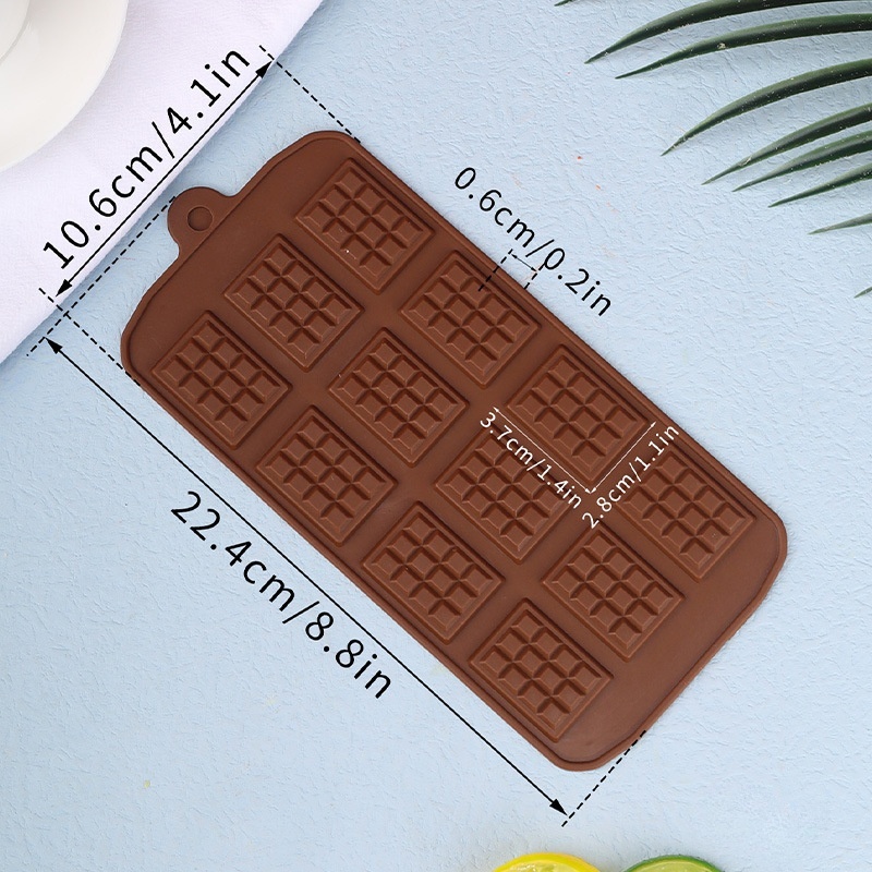 TEMU 1pc Grid-shaped Silicone Chocolate Candy Mold, And Easy To Demold Mini Baking Tray, Suitable For Homemade , Flip Candies, Candies, And Kitchen
