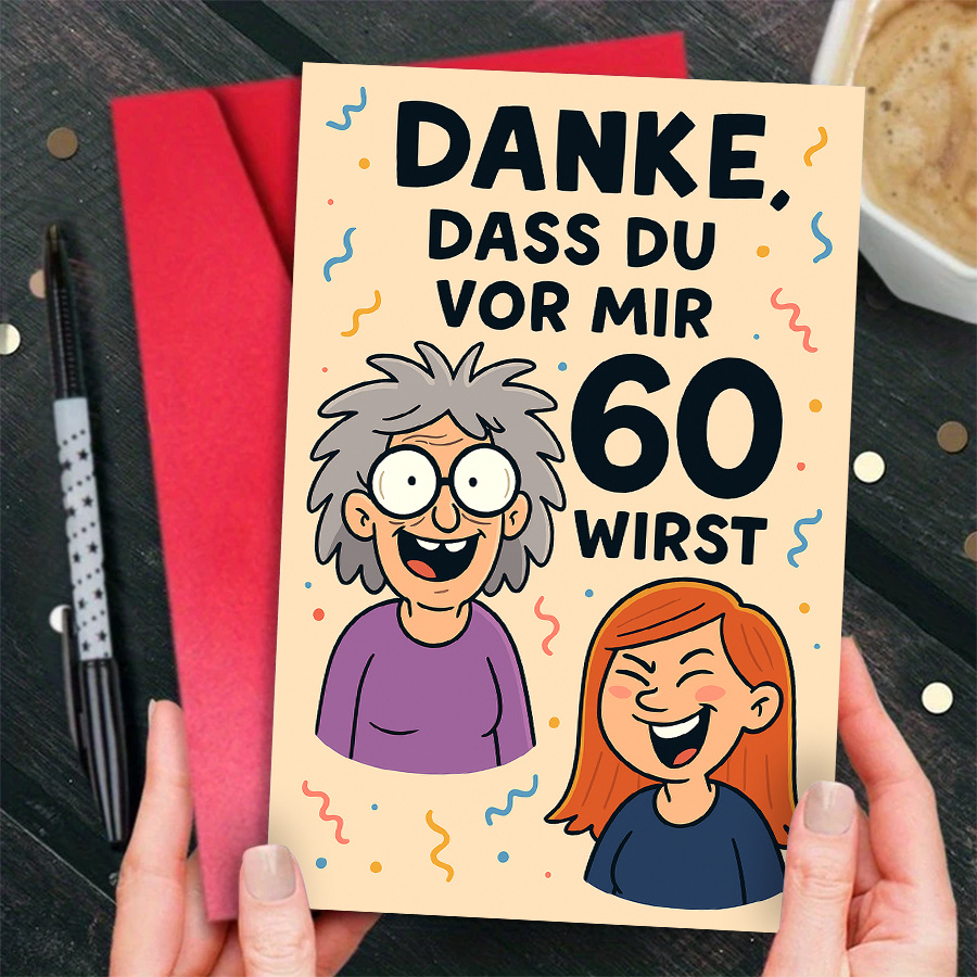 E-shop Lustige 60. Geburtstagskarte für Freunde oder Familie, um -Altersfeierlichkeiten mit Humor zu feiern, für Partygeschenke und besondere Anlässe