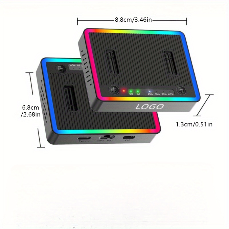 rgb cool m.2 disco, para sata/nvme/ dock clonación offline maquina de disco duro 20g, usb3.2 disco lectura gif 2