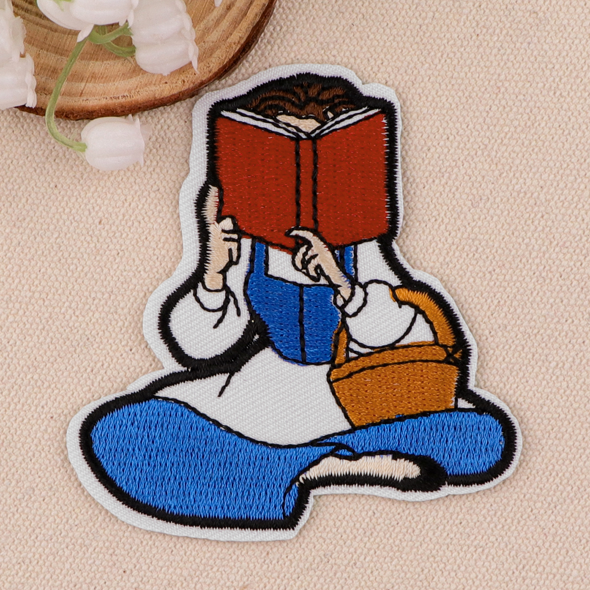Toppa ricamata con panda da stirare/cucire, vestiti, giacca, t-shirt, jeans, borsa, cappello