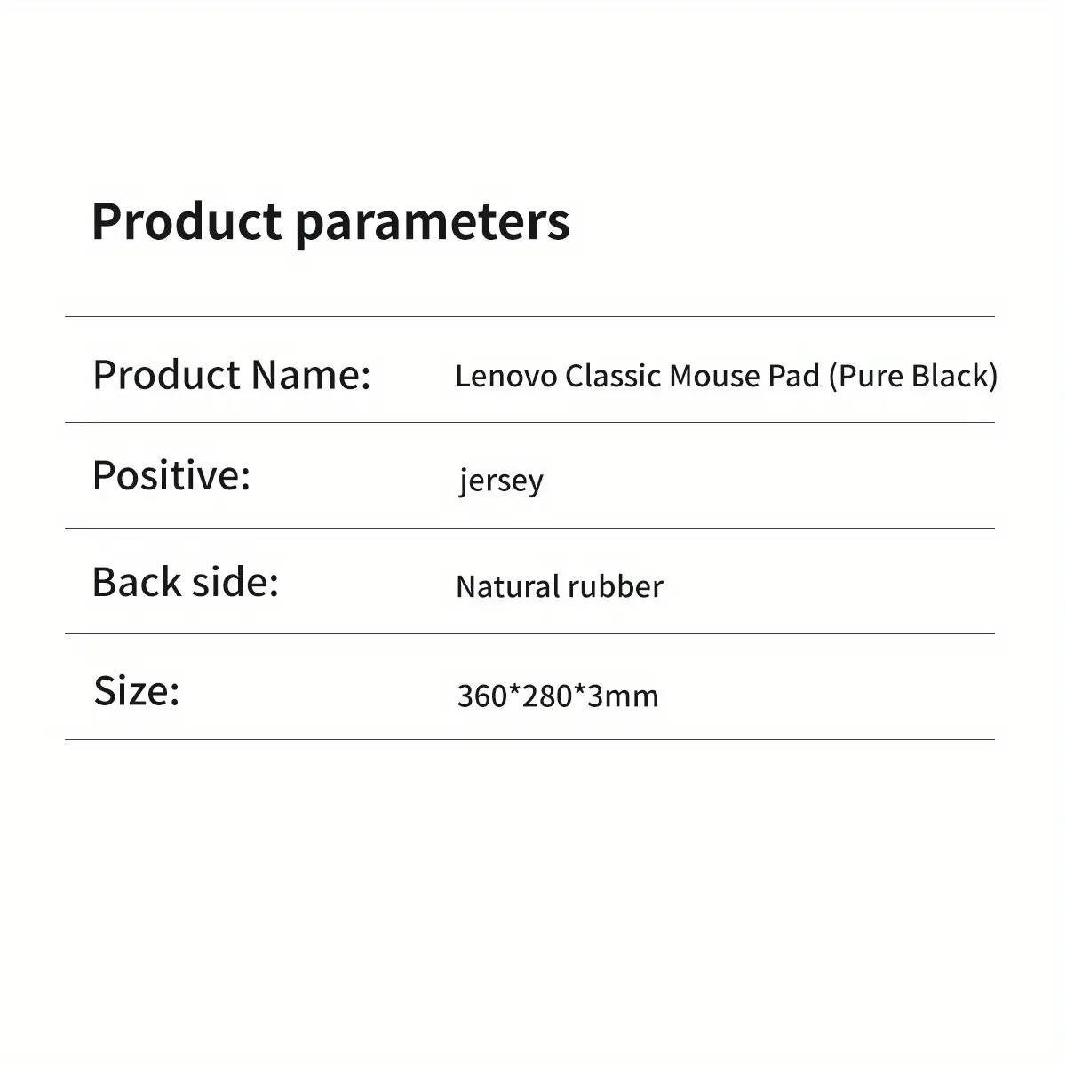 Lenovo Classic Anti-Slip Gaming Office Mouse Pad | Large Desktop Pad with Anti-Slip Base, Precise Tracking, Easy to Clean Surface, Washable And Non-Slip Features, Made of Rubber And Polyester