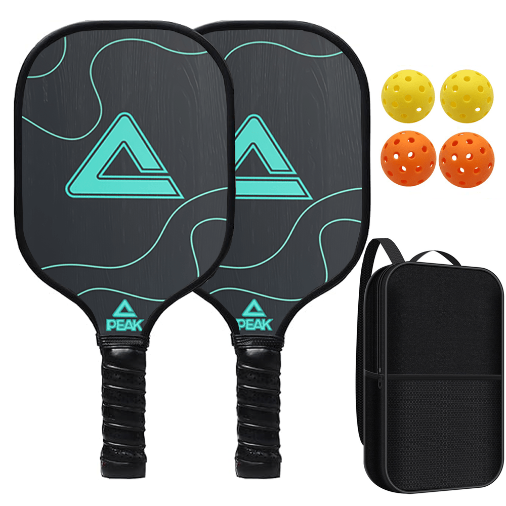 TEMU Fiberglass Pickleball Set Of 2 Paddles With 4 Balls, Portable Carry Bag, Pickleball Paddles, Pickleball Rackets With