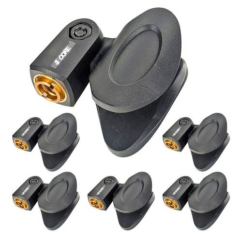 5 core microphone clips for all handheld universal adjustable mic clips with 5 8 male to 3 8 female screw adapter suitable for handheld microphones 6 pack mc 02 6pcs