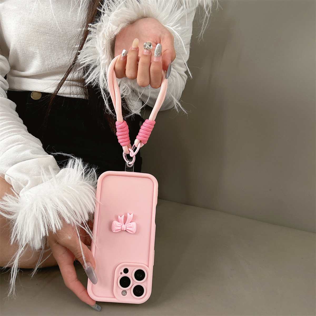 16 Pro Iphone Case With Hand Strap MUSE Hand Strap Card Holder