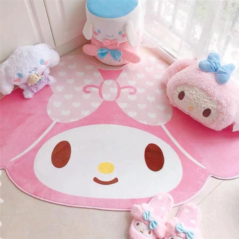 1pc       cartoon carpet polyester stain resistant bedroom   with rubber backing machine washable   shape for bedside vanity and basket seating details 0