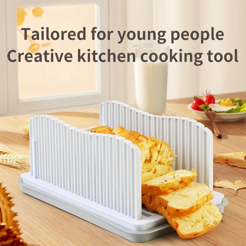 adjustable manual bread slicer foldable cake cutter   kitchen baking no electricity needed tool for perfect   details 5