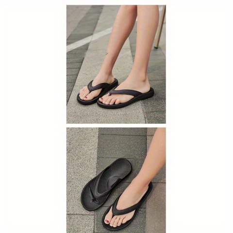   womens elegant arched support flip flops with eva soft cushion non slip arch support shoes machine washable durable   for   black white casual semi formal wear comfortable indoor outdoor shoes Product details 5