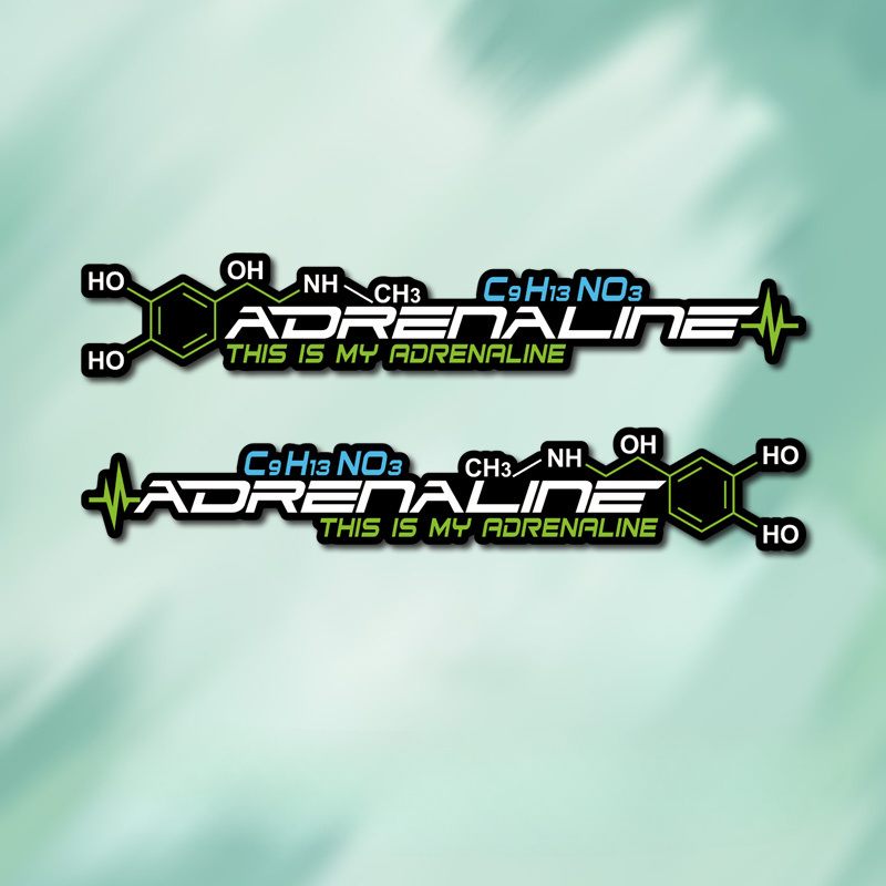 2pcs Road Bike Dopamine Molecule Riding Frame Stickers- Decal, Long Motorcycle Sticker, Helmet Bicycle Sticker