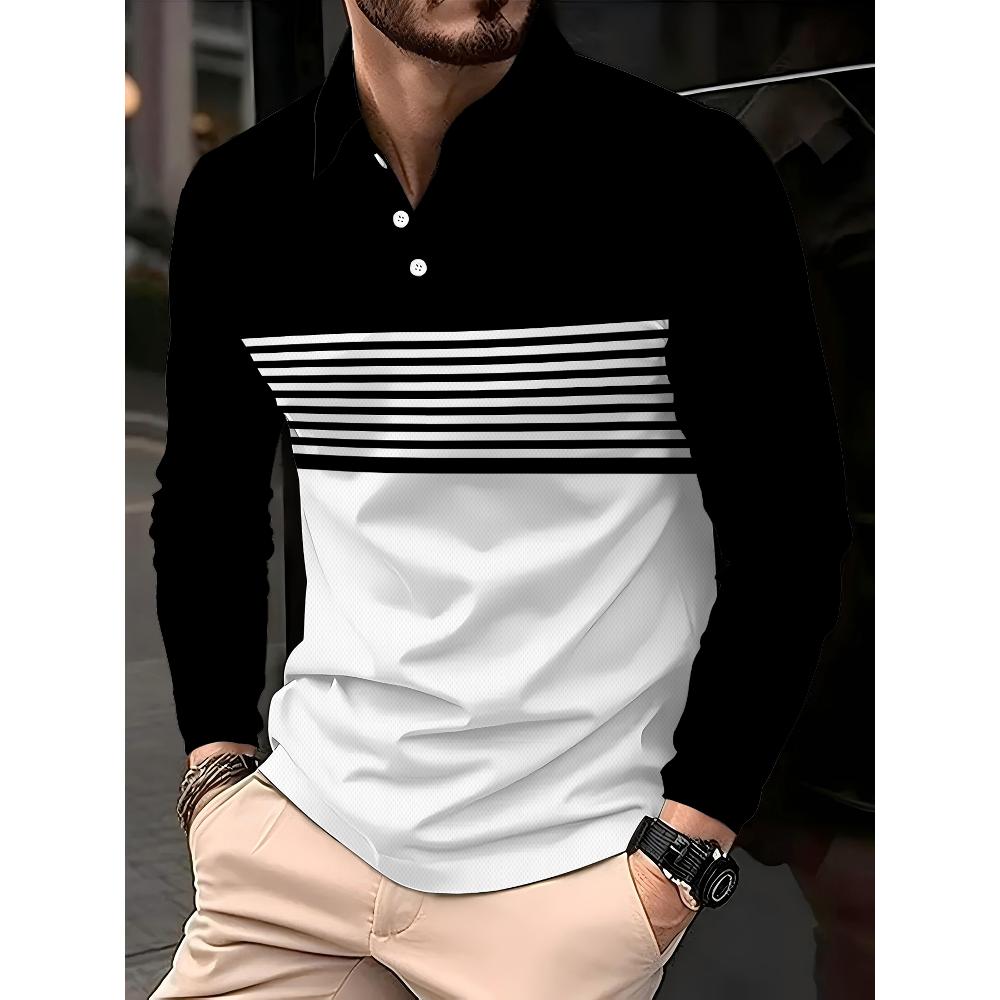 TEMU Men's Casual Long-sleeve Shirt - Made From Knit Fabric, Featuring A Slightly Stretchy And Breathable Material, Suitable For Golf, Hiking, Tennis, Yoga, Beach