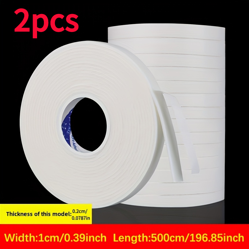 TEMU 2pcs High- Foam Self-adhesive Tape 1000cm/196.85inch Photo Frame Advertising Poster Strong Fixing Tape Foam Tape High- Foam Glue Self-adhesive