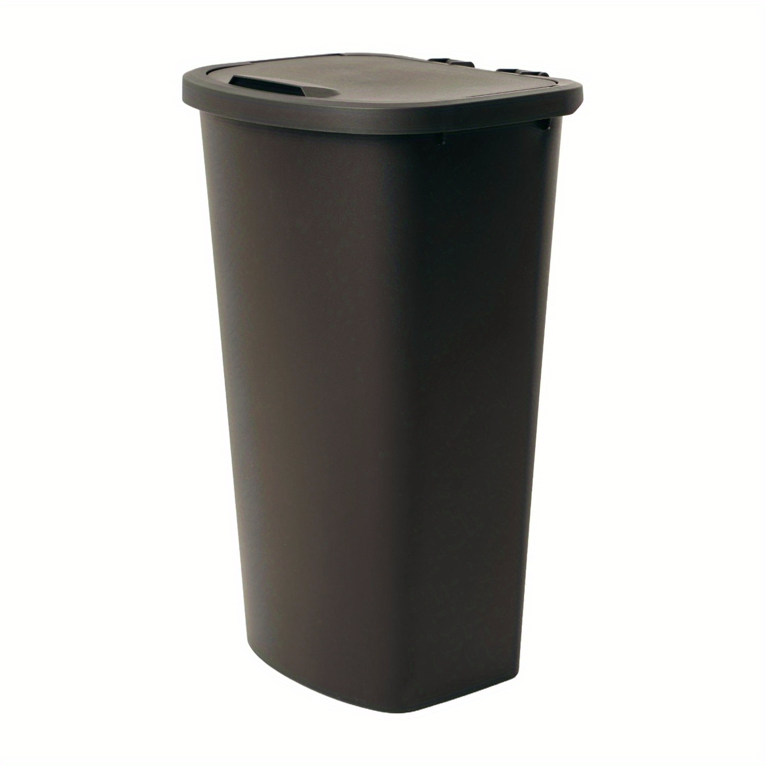 

1pc 11 Gallon Plastic Trash Can With Lift Top, Black, No Electricity Needed, Kitchen Waste Bin, Bathroom |undercountertop Fit| Plastic Can, Car Trash Can