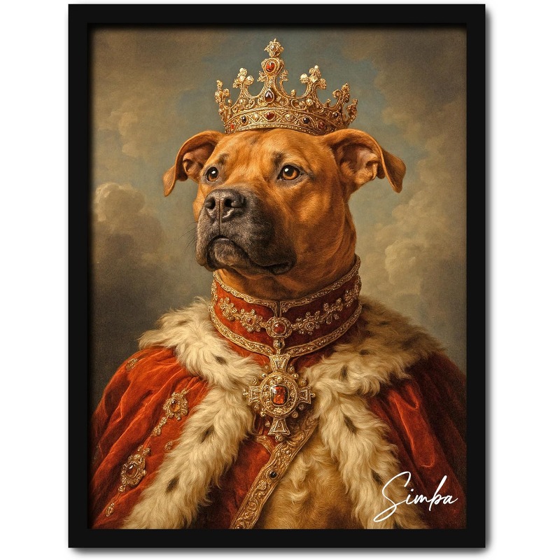 TEMU Personalized Renaissance-style Pet Portrait - Custom Dog Or Cat Name & Photo To Canvas Painting - Pet Memorial Gift, Birthday/christmas/ -