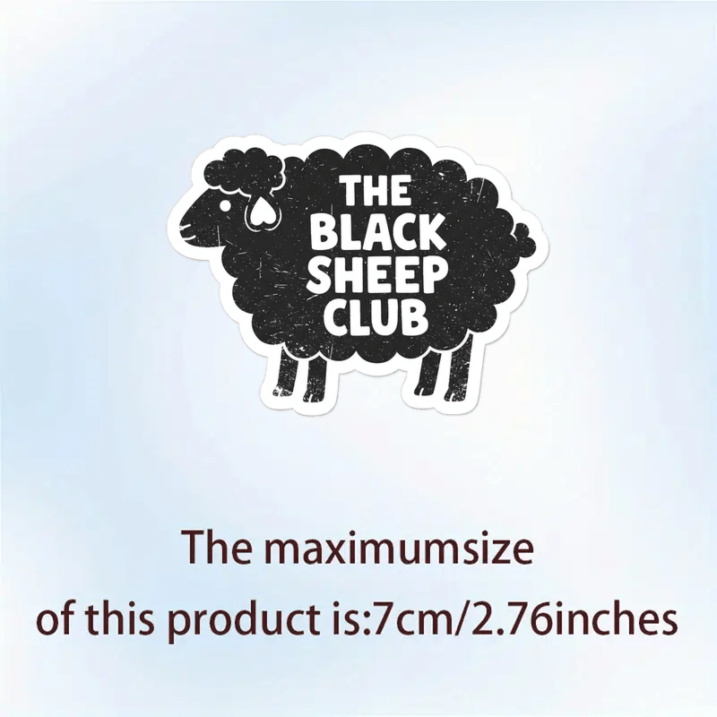 TEMU Set Of 3 Humorous Black Sheep Stickers For Laptops - Vinyl Decals Featuring Quotes From Sheep Club - Stickers Perfect For Notebooks, Computers,