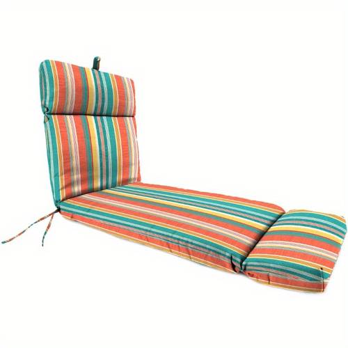 72 x 22 kodi cornhusk multicolor stripe rectangular outdoor chaise lounge cushion with ties and hanger loop