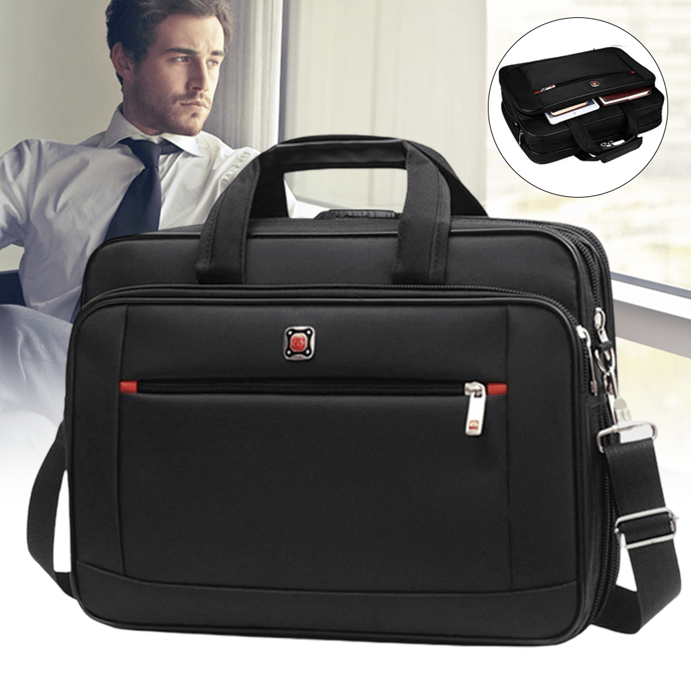 Image of Professional Unisex Laptop Tote Bag With Large 40cm Computer Compartment & Secure Zipper - Convertible Handbag/shoulder Bag Suitable For Work, Travel, - Laptop For 15/16" Notebooks (unisex Design)