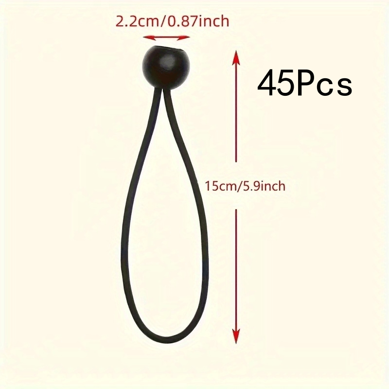 TEMU 45pcs Set 5.91in Large Tent Fixing Ropes For Fixing Large Event Tents Outdoors Wind-pressure Resistant Plastic Ball Tension Adjustment Event Tent Fixing Ropes