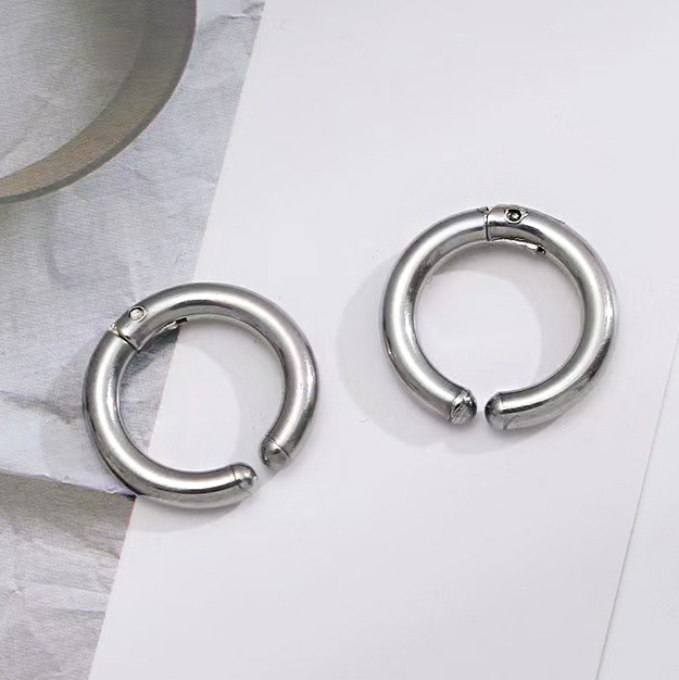 304 Stainless Steel Clip- Earrings - Non-Pierced Ear Clip- Earrings for Men & Women, Simple & Stylish Coil Backing Jewelry Suitable for Daily Wear, Valentine' Gift, Year-Round Unisex Earrings (No Hole Required)