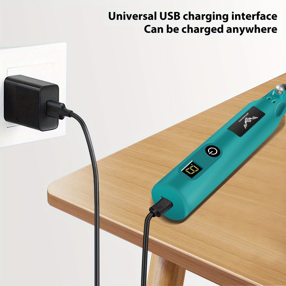 JENABOM 25pcs/39pcs Black and Blue USB Rechargeable Electric Grinder Set Jade Carving Electric Grinder Mini Household Electric Pencil Grinder Rotating Furniture Angle Grinder Tool, Mini Grinder Power Tool, Grinder Power Tool, Projects, Home Improvement, Portable Grinder, Ergonomic Grip, Precision Grinding, Durable Construction, Power Tool Kit, Multifunctional Grinder, Cordles Rotary Tool Kit, Rotary Tool Accessorie, Rotary Tool, Oscillating Tool, Mini Power Tool, Engraving Pen, Dermal