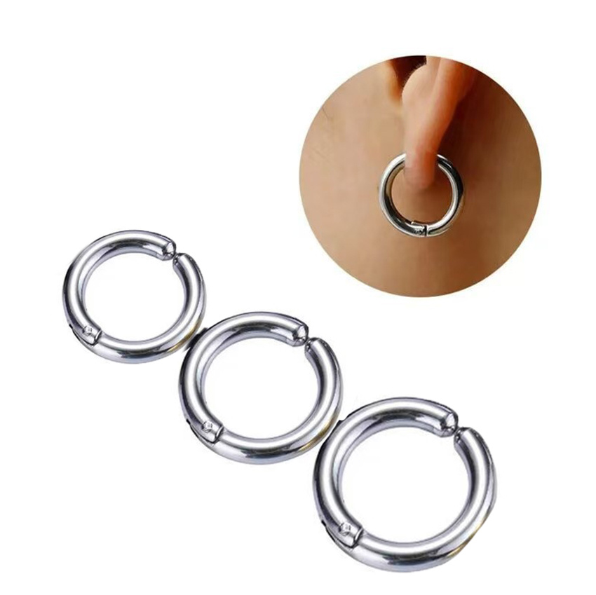 304 Stainless Steel Clip- Earrings - Non-Pierced Ear Clip- Earrings for Men & Women, Simple & Stylish Coil Backing Jewelry Suitable for Daily Wear, Valentine' Gift, Year-Round Unisex Earrings (No Hole Required)