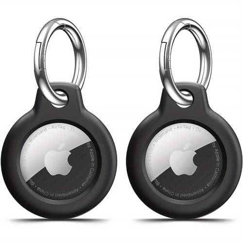 airtag holder air tag protective case with keychain air tag scratch resistant airtag keychain suitable for gps item finder black