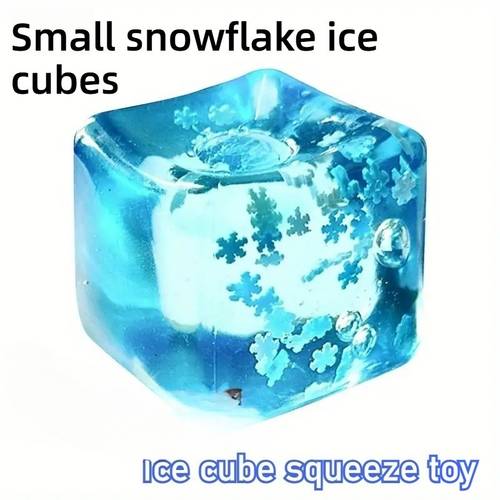 blue snowflake shaped bouncy toy snowflake block fun squeeze slow bounce toy palm sensory toy suitable for classroom rewards christmas new year and birthday gifts ideal filling for christmas stocking gift boxes new year squeeze