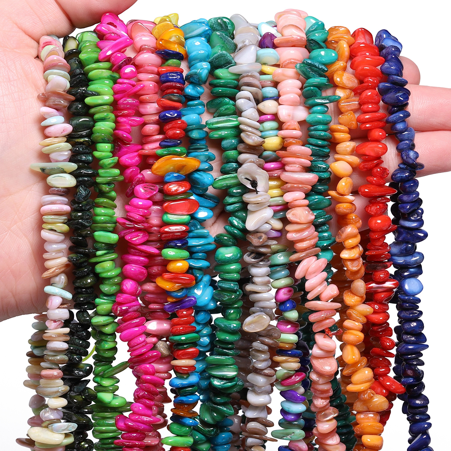 Naturally Shaped Crushed Stone Beads for Jewelry Making