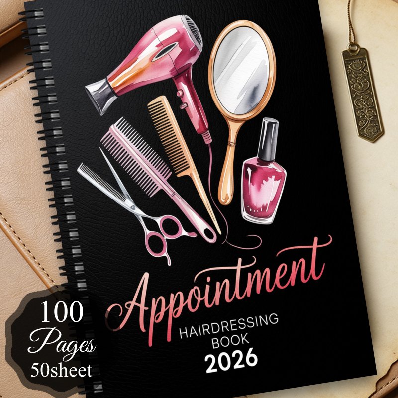 TEMU 1pc Aesthetics Appointment Planner, Spiral Notebook, Retro Customer Appointment Organizer Agenda Notepads For Work And Study, Time Notebooks