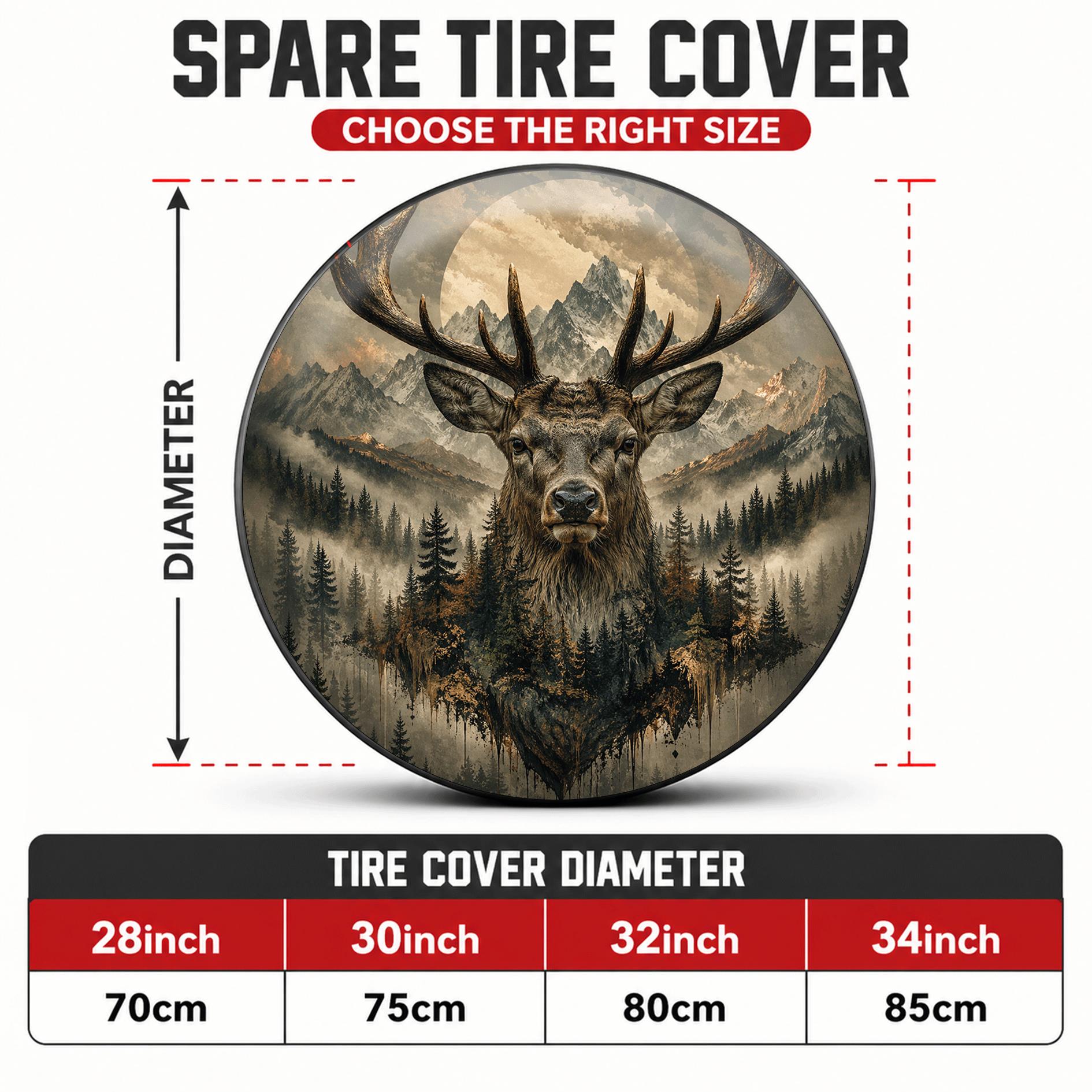 TEMU 1pc Vintage Off-road Adventure Themed Printed Pattern Car Tire Cover, Stylish Universal Wheel Protector, Provides Tire Protection, Achieves ,