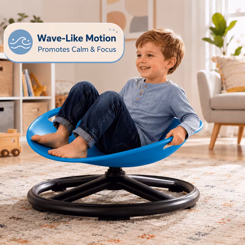 spinning sensory chair outdoor athletics red blue durable plastic and metal materials suitable for and adhd patients enhances coordination and attention Product details 2