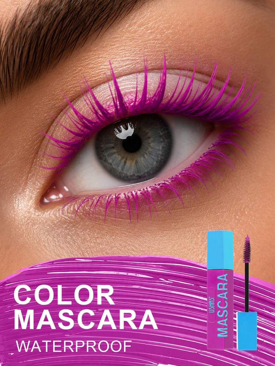 Colorful Waterproof Mascara Smudge-Proof Long-Lasting Volumizing Eyelash Makeup